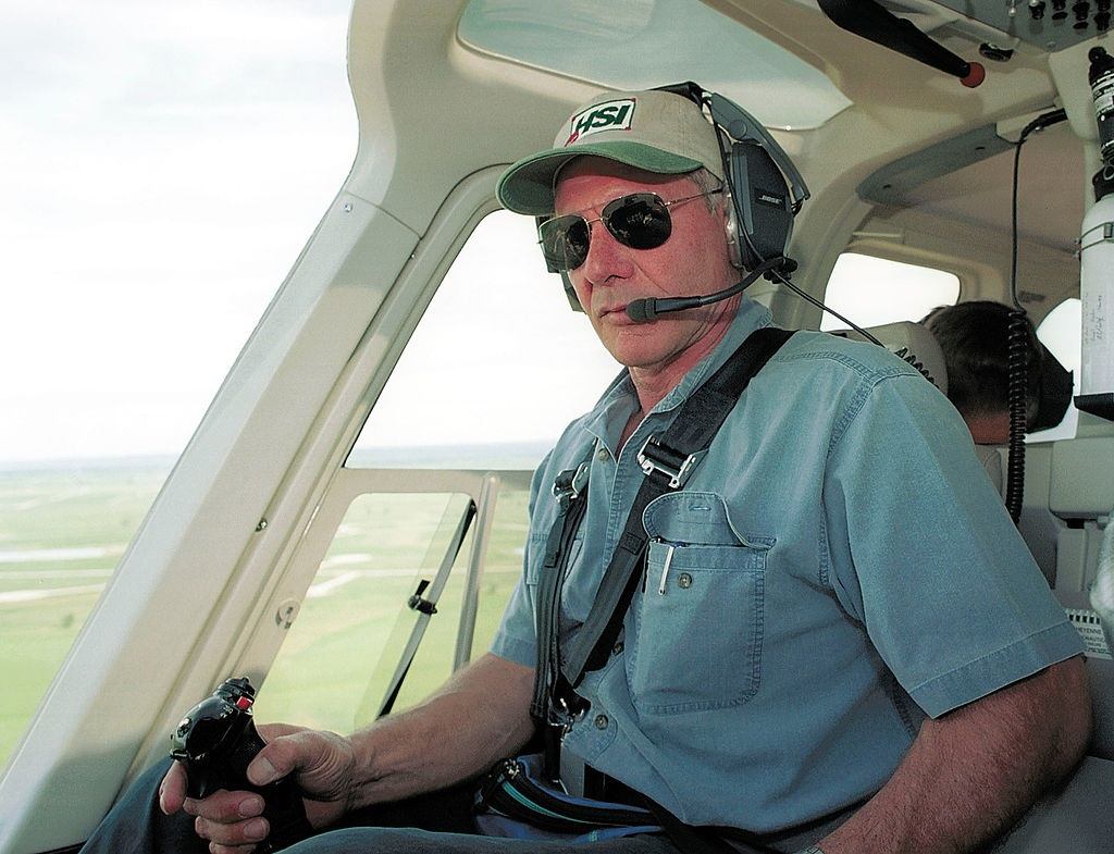 Harrison Ford Flies a Helicopter in 2001 Harrison Ford Flies in 2001