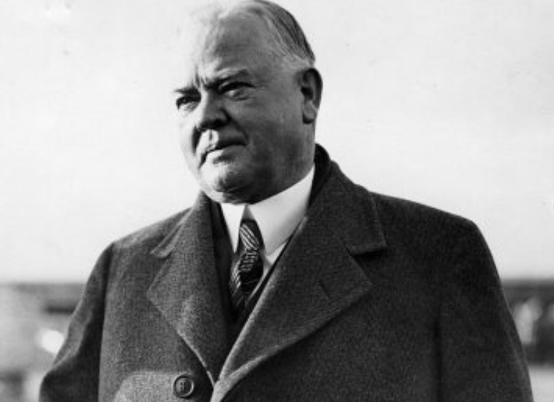 Herbert Hoover in a coat and tie