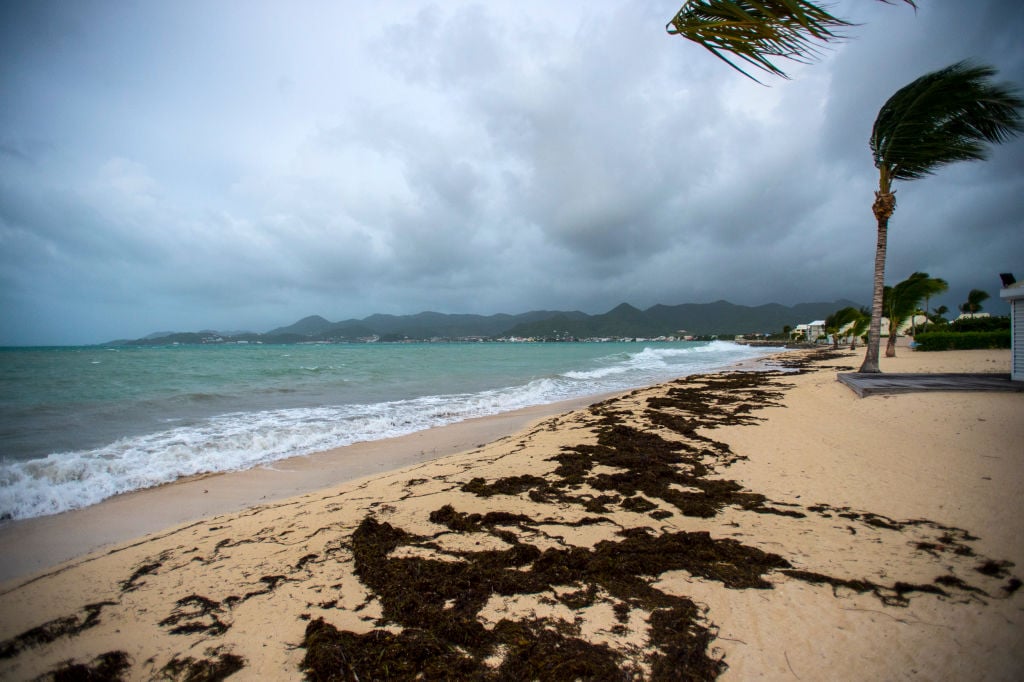 Bai Nettle beach in Marigot before Hurricane Irma’s arrival Bai Nettle beach in Marigot before the arrival of Hurricane Irma