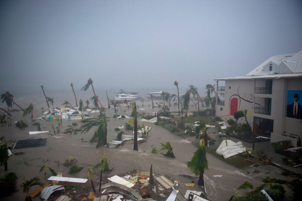 Hurricane Irma destroys a hotel on Saint Martin A hotel in Saint Martin after Hurricane Irma