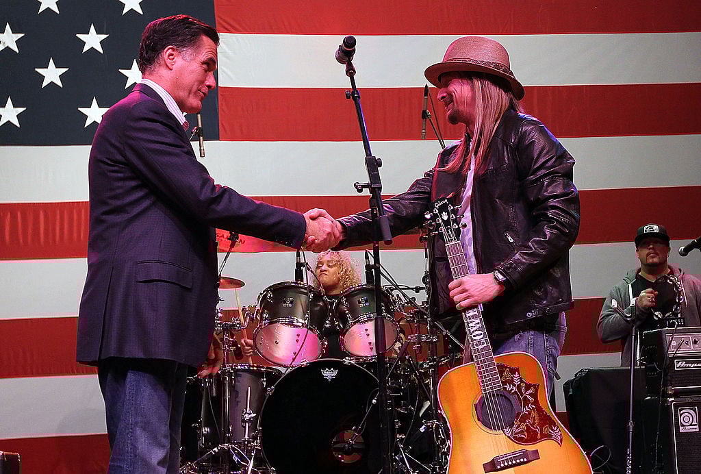 Presidential Candidate Mitt Romney Greets Kid Rock Gov. Mitt Romney Greets Kid Rock