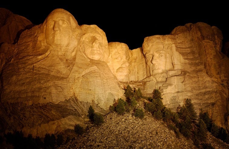 60-foot tall Mount Rushmore