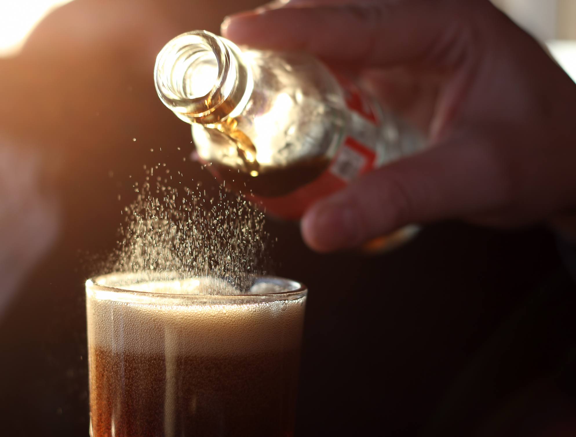 pouring Coke in a glass