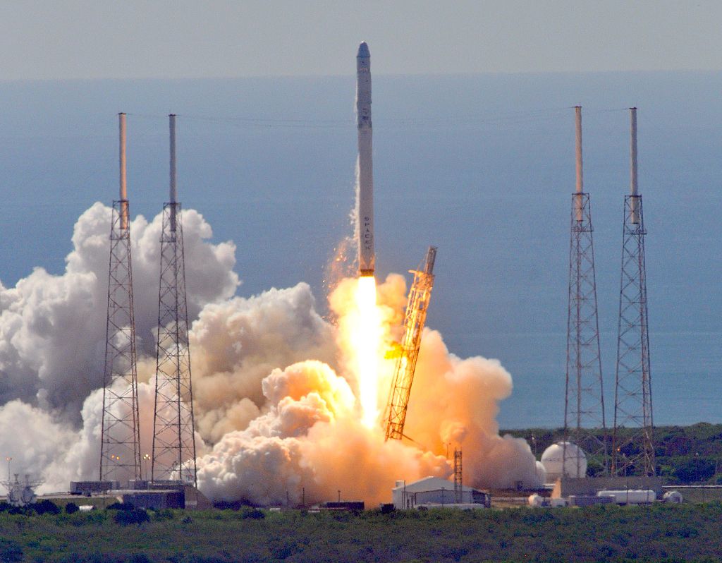 Space X’s Falcon 9 rocket lifts off Space X’s Falcon 9 rocket lifts off