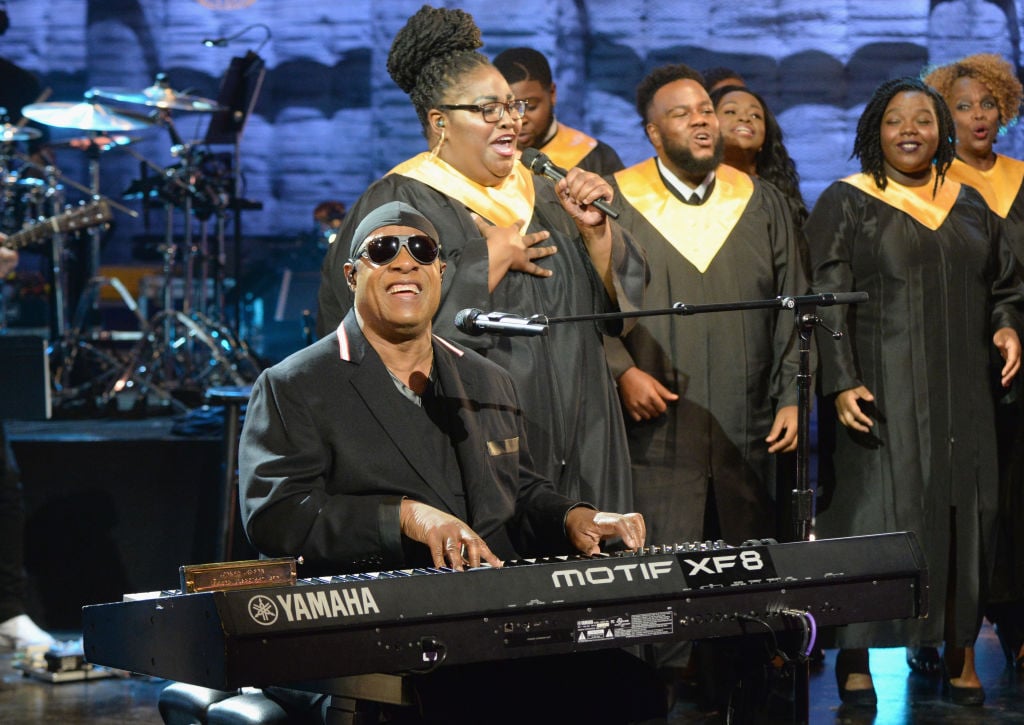 Stevie Wonder performs at Hand in Hand benefit