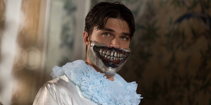 Dandy Mott wearing the bottom half of Twisty the Clown's mask Dandy Mott wearing the bottom half of Twisty the Clown's mask