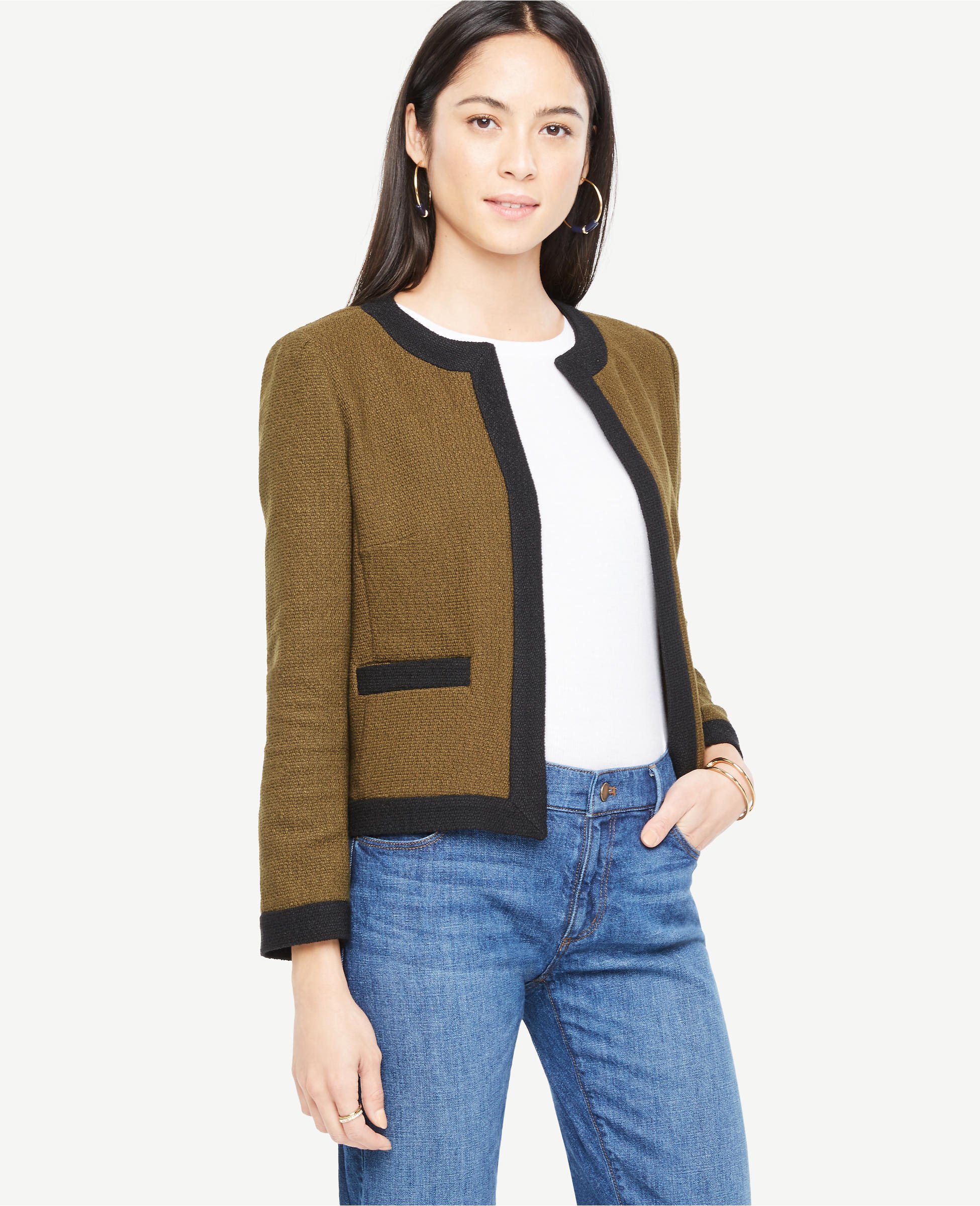 Tweed square cut jacket
