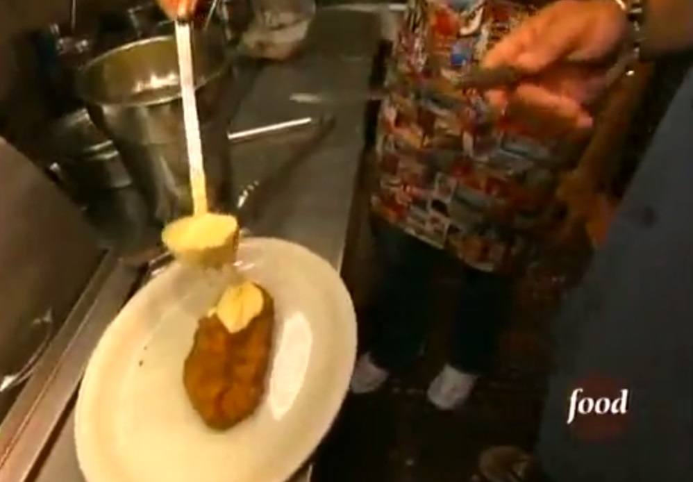 Deep fried chicken cordon bleu