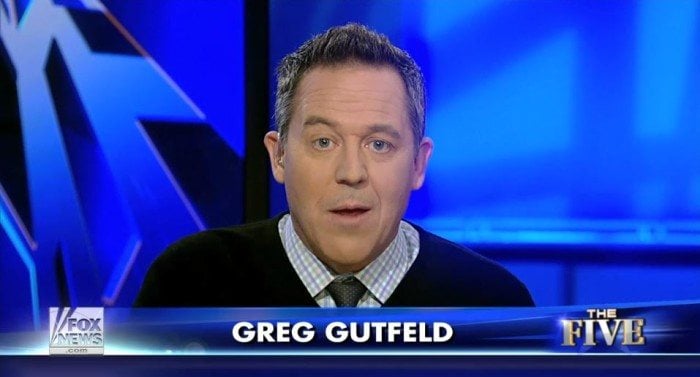 Greg Gutfeld speaking during a segment on 'The Five'.