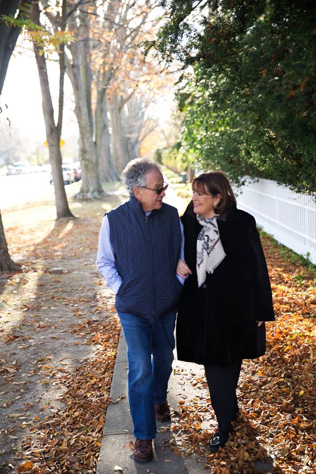 Ina Garten and Jeffrey walking