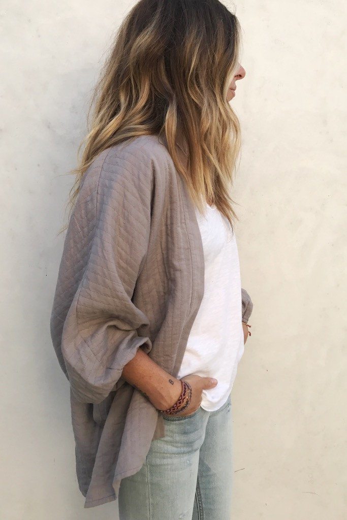 Newman taupe kimono jacket