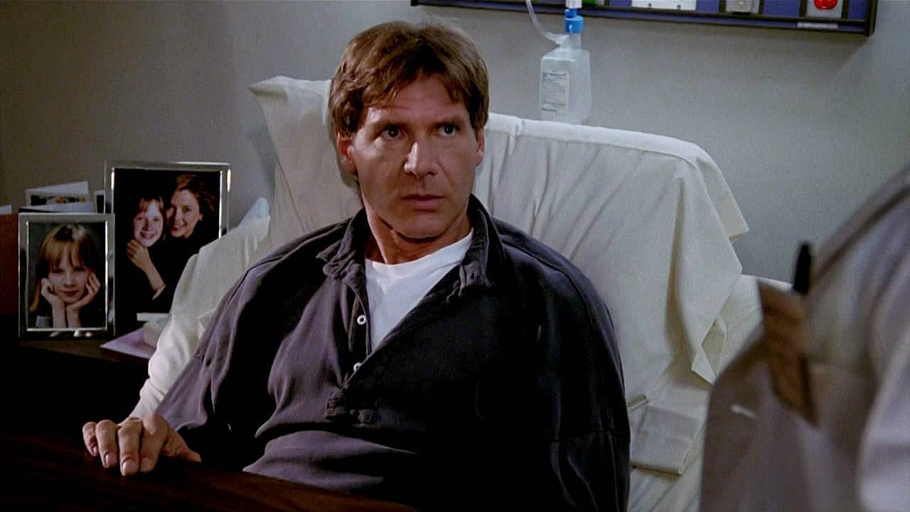 Harrison Ford sits in a hospital bed as Henry Turner in Regarding Henry