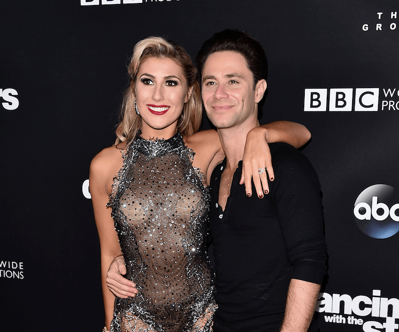 Sasha Farber and Emma Slater pose together at a DWTS event Sasha Farber and Emma Slater pose together at a DWTS event
