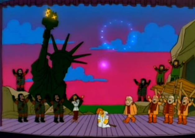 The Planet of the Apes musical parody on the Simpsons The Planet of the Apes musical parody on the Simpsons