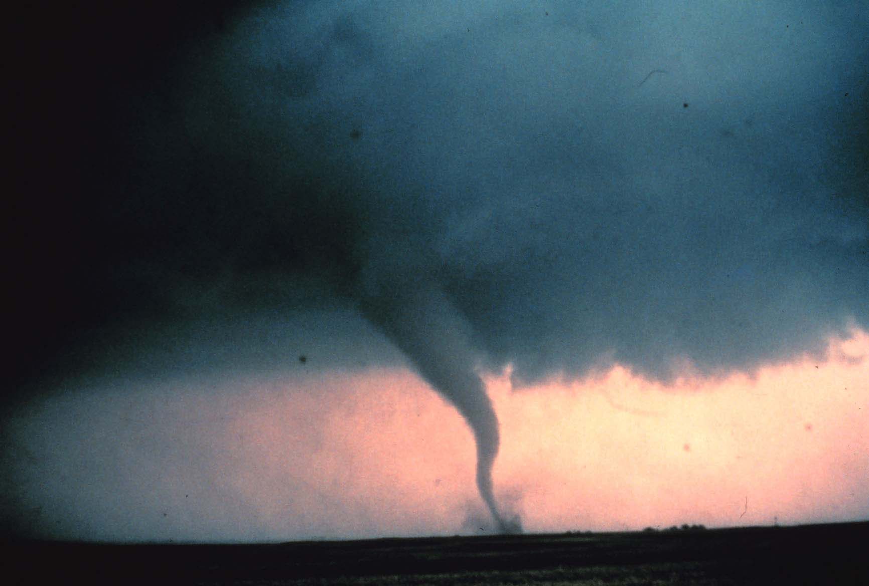Tornado touching down in Oklahoma