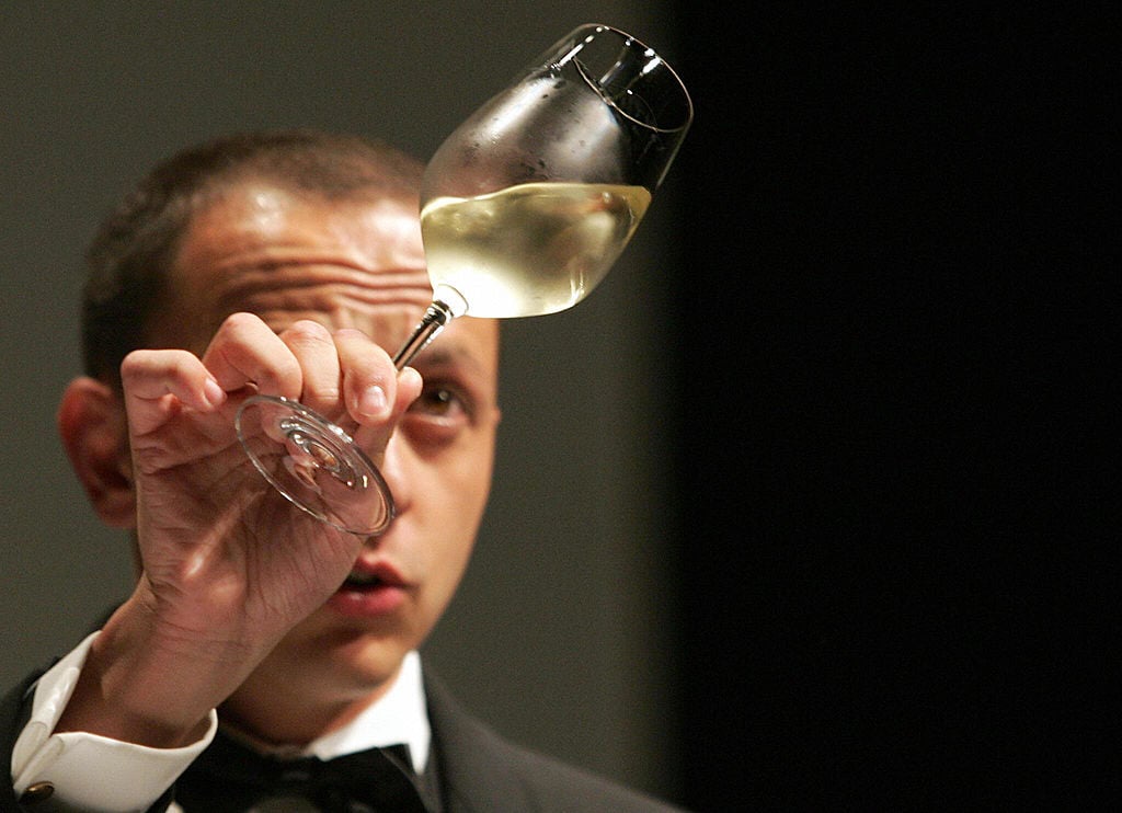 Sommelier at wine tasting competition