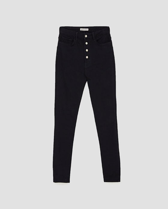 Zara highwaist button fly skinny