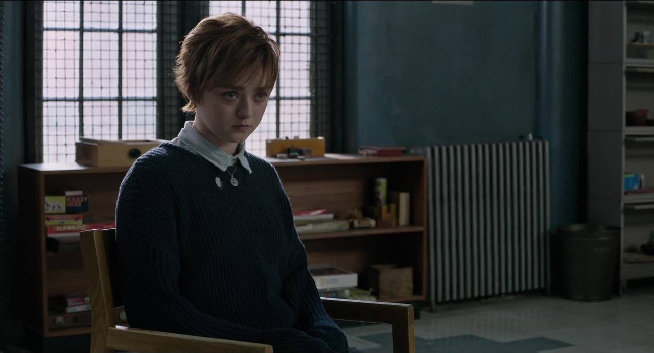 Maisie Williams' Wolfsbane sits in a chair and stares ahead in New Mutants Maisie Williams' Wolfsbane sits in a chair and stares ahead in New Mutants