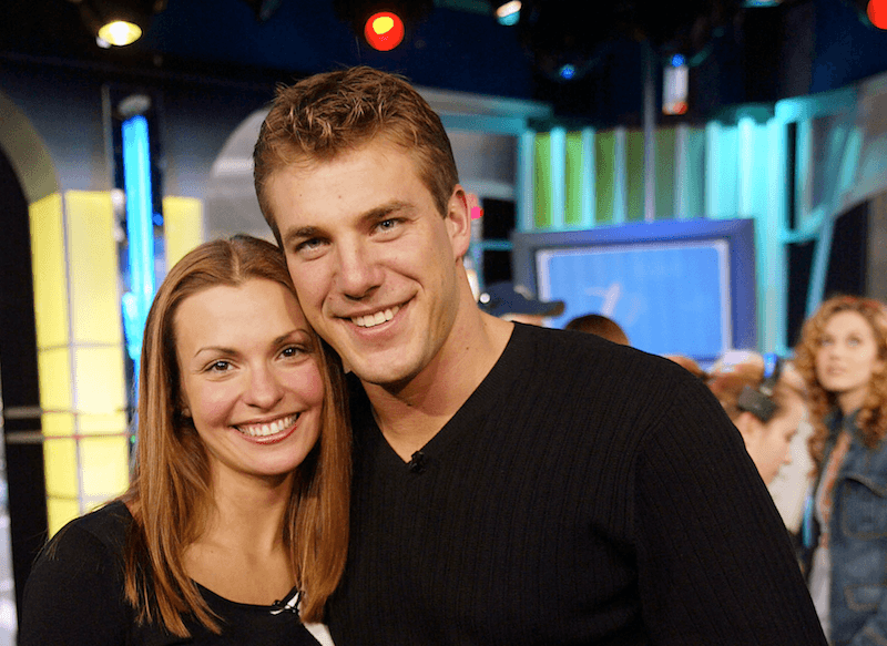Aaron Buerge and Helene Eksterowicz smiling and holding each other. Aaron Buerge and Helene Eksterowicz smiling and holding each other.