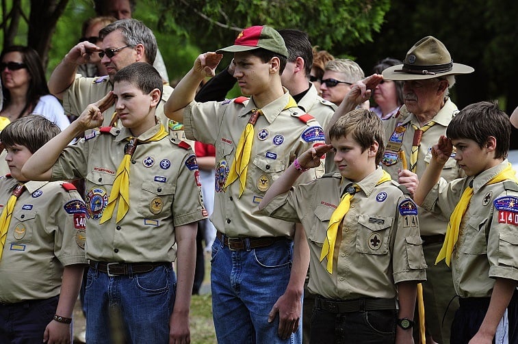 Boy Scouts salute