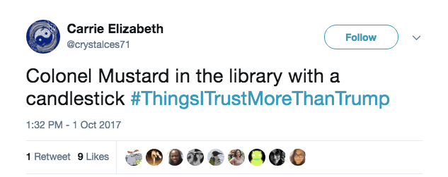 #ThingsITrustMoreThanTrump tweet #ThingsITrustMoreThanTrump tweet