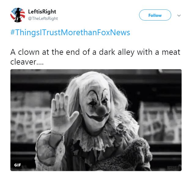 A Tweet about a scary clown A Tweet about a scary clown