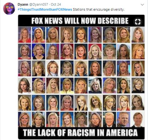 A Tweet about the lack of diversity A Tweet about the lack of diversity