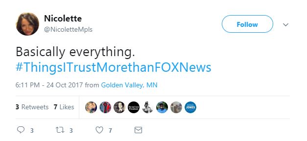 A Tweet about Fox News A Tweet about Fox News