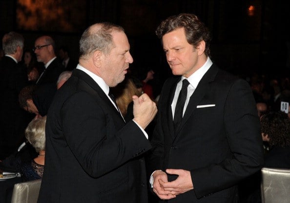Producer Harvey Weinstein (L) and actor Colin Firth attend the 63rd Annual Directors Guild Of America Awards on January 29, 2011 in Hollywood, California.