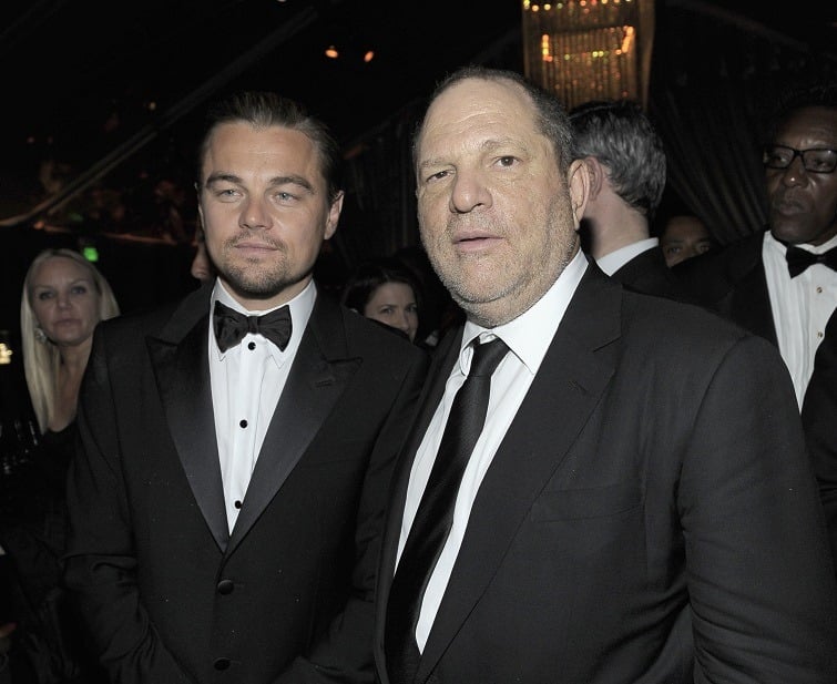 Actor Leonardo DiCaprio (L) and Producer Harvey Weinstein