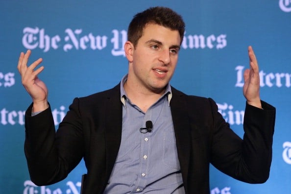 Brian Chesky throws his hands up in confusion