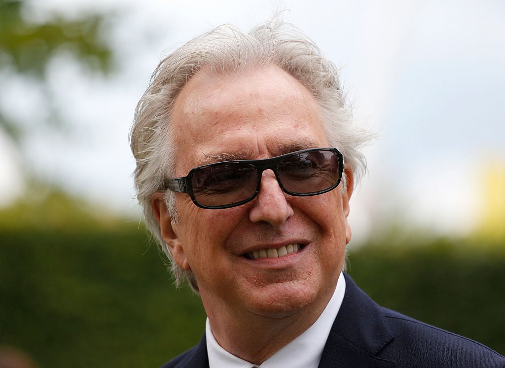 Alan Rickman at Goodwood racecourse on July 29, 2015 in Chichester, England. Alan Rickman at Goodwood racecourse on July 29, 2015 in Chichester, England.