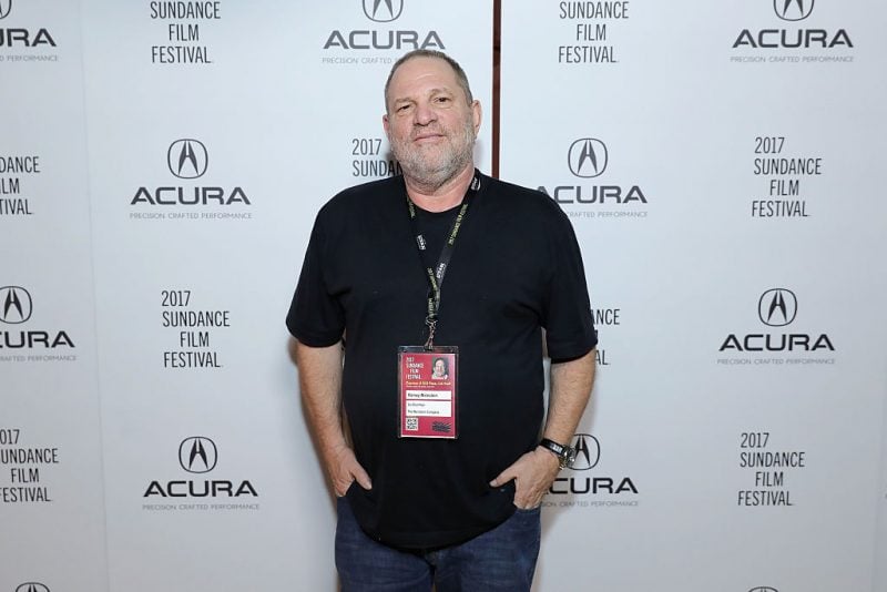 Harvey Weinstein poses with his hands in his pockets in 2017
