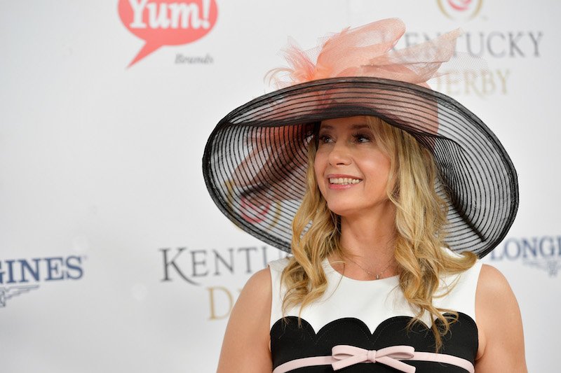 Mira Sorvino attends the 143rd Kentucky Derby at Churchill Downs on May 6, 2017 in Louisville, Kentucky.