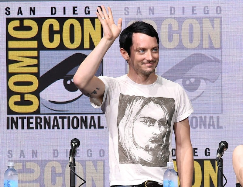 Actor Elijah Wood at Dirk Gently's Holistic Detective Agency: BBC America Official Panel during Comic-Con International 2017 Actor Elijah Wood at Dirk Gently's Holistic Detective Agency: BBC America Official Panel during Comic-Con International 2017