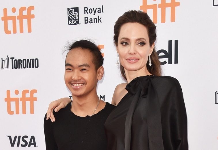 Angelina Jolie with her son, Maddox Jolie-Pitt, in 2017.