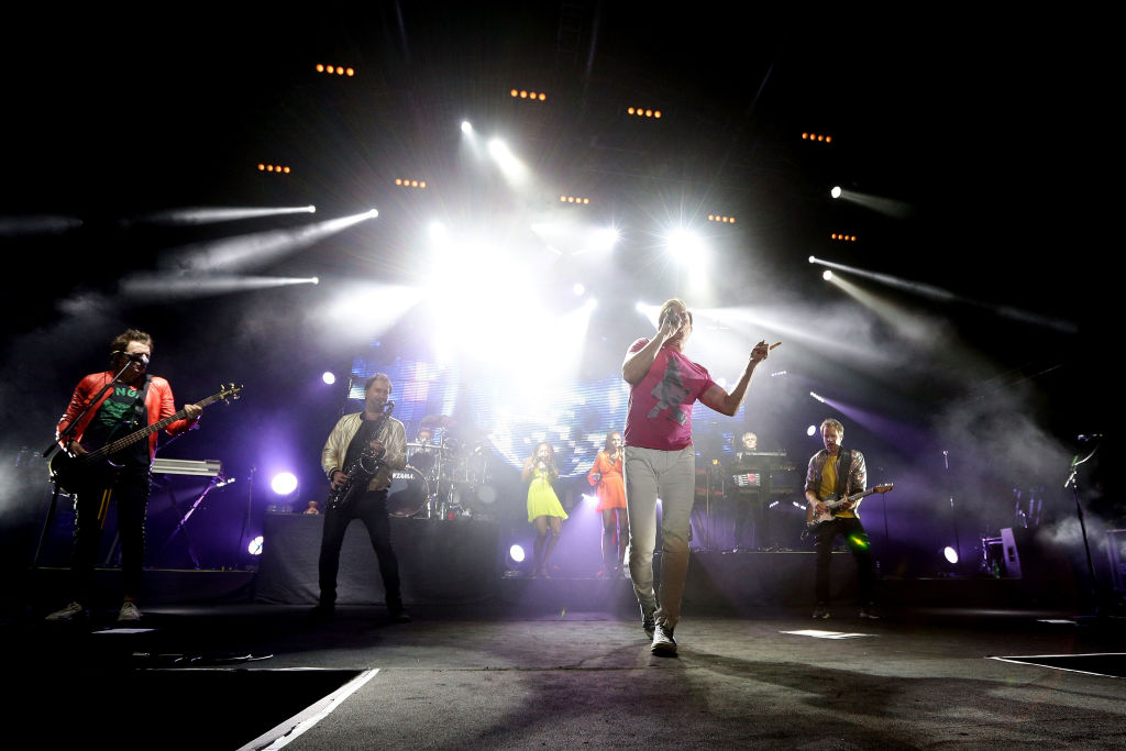 Simon Le Bon of Duran Duran performs on stage Simon Le Bon of Duran Duran performs on stage