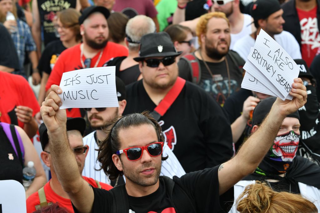 a group of juggalos protesting in washington D.C. a group of juggalos protesting in washington D.C.