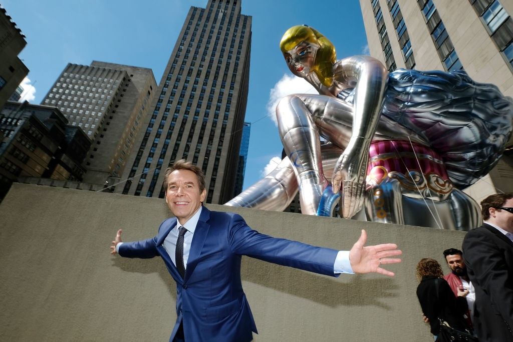 Artist Jeff Koons unveils a sculpture Artist Jeff Koons