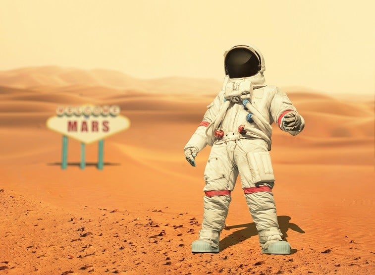 An astronaut on Mars An astronaut on Mars