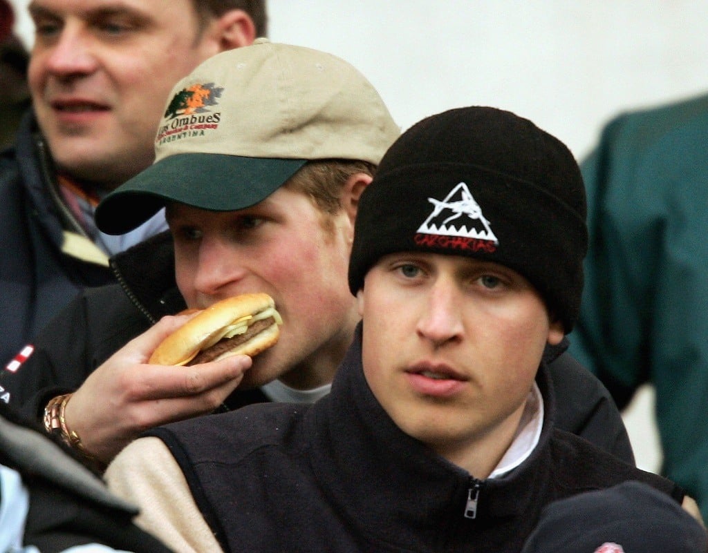 Princes Harry may love curry but he enjoys a burger from time to time.