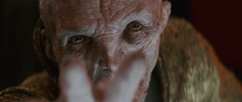 Snoke holds out his hand