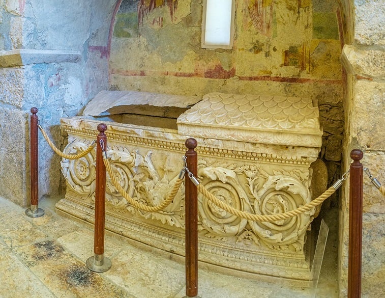 Stone marble sarcophagus of St. Nicholas Sarcophagus of St. Nicholas