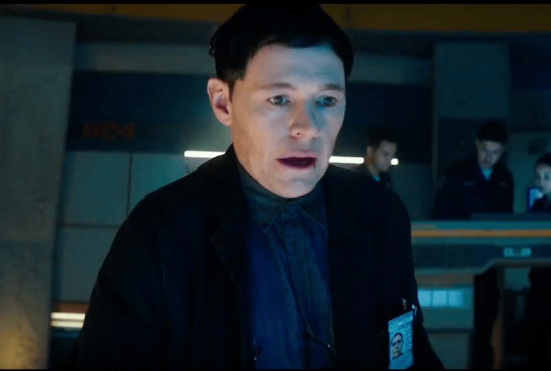 Burn Gorman as Dr. Hermann Gottlieb makes a shocked face and looks ahead Burn Gorman as Dr. Hermann Gottlieb makes a shocked face and looks ahead