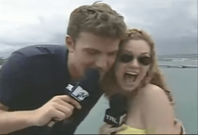 Ben Affleck and Hilarie Burton on TRL Ben Affleck and Hilarie Burton on TRL