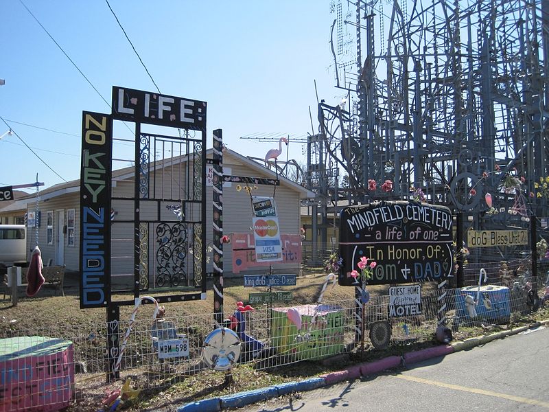 The Mindfield. Artwork by outsider artist Billy Tripp in downtown Brownsville, Tennessee.