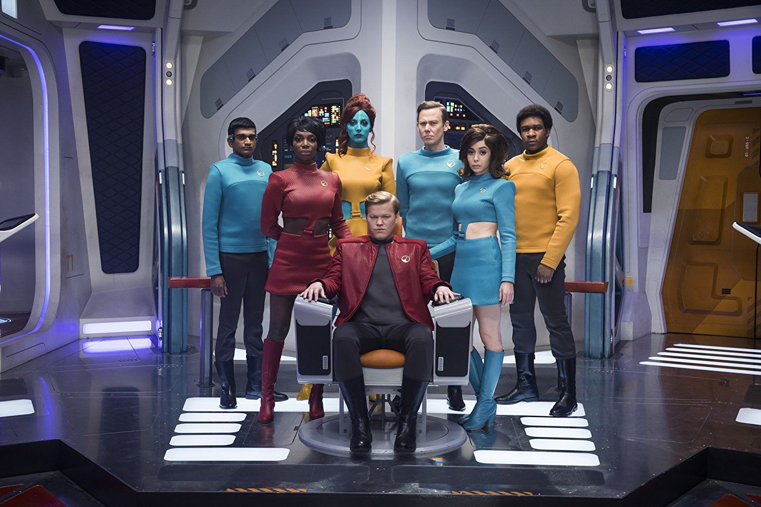 Jesse Plemons, Jimmi Simpson, Cristin Milioti, and Michaela Coel in Black Mirror Jesse Plemons, Jimmi Simpson, Cristin Milioti, and Michaela Coel in Black Mirror