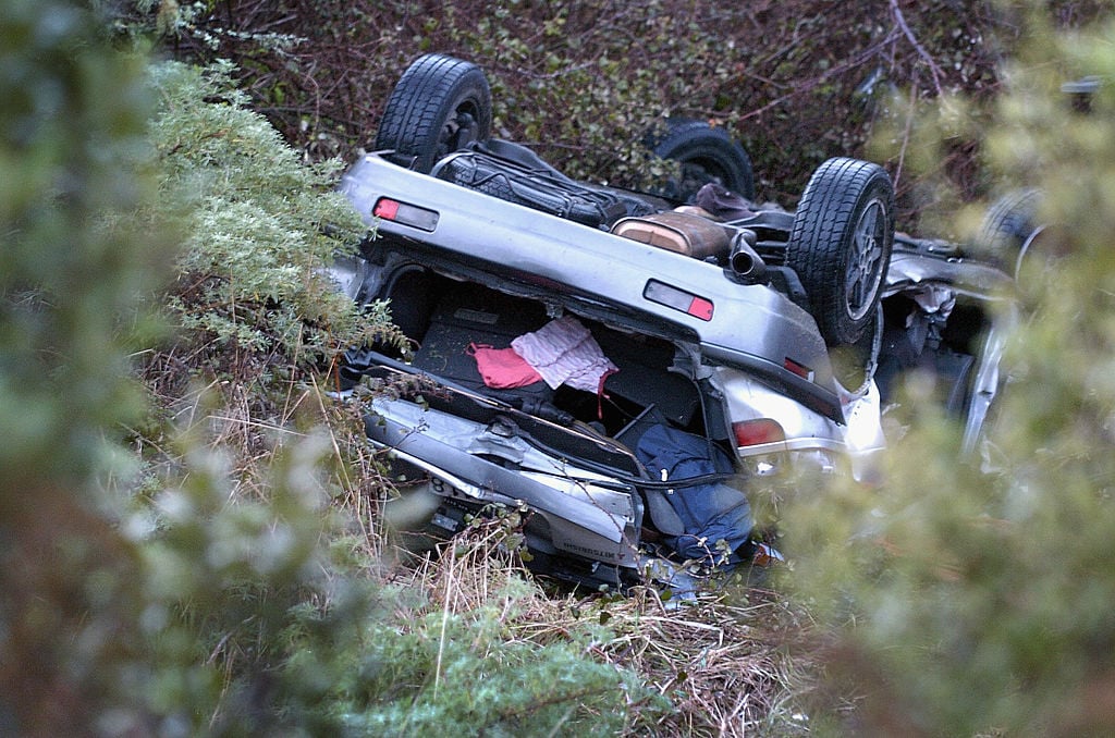 Car rollover crash