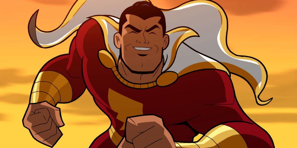 Shazam in his red costume. Shazam in his red costume.
