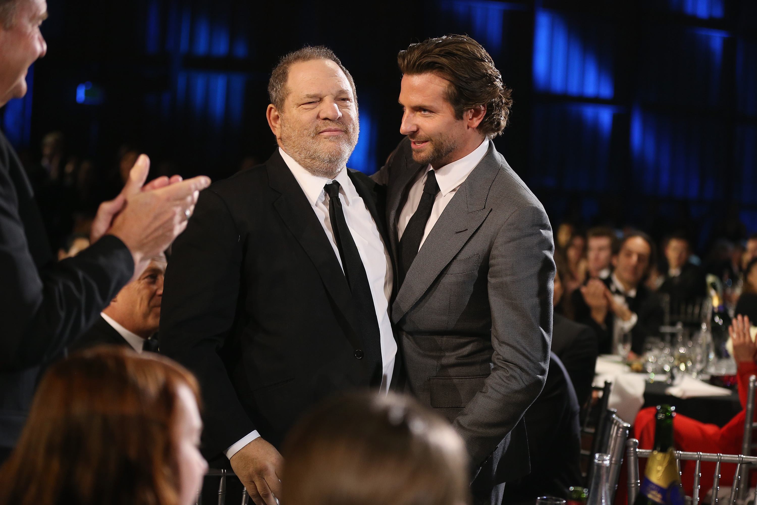 Harvey Weinstein and Bradley Cooper at the Critics' Choice Awards in 2013 Harvey Weinstein and Bradley Cooper at the Critics' Choice Awards